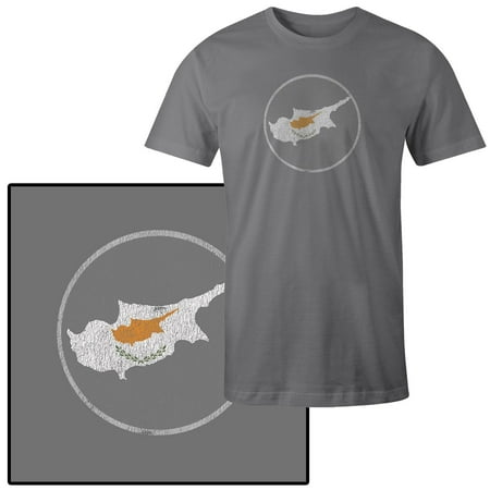 Country Flags T-shirt - Men's Cyprus Country Flag Illustration T-Shirt