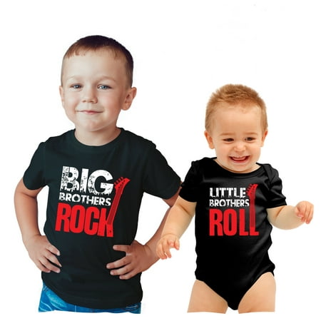 

Nursery Decals and More Matching Onesies Big Brother Again Shirts for Boys Big Brothers Rock/Little Brothers Roll Big Sibling 4T / Lil Sibling (6-12M) 6M