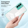 thumbnail image 6 of SaniMore for Samsung Galaxy S22 Case Slim Transparent [Not Yellowing Technology], Rugged PC & TPU Bumpers Built-in Detachable Lens Protector Shockproof Protective Cover, Green, 6 of 7