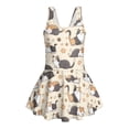 thumbnail image 6 of DISNIMO Girls One Piece Swim Dress Cat Flower Printed Sleeveless Swimwear with Skirt Quick Dry Swimsuits U Neck Bathing Suit Hawaiian Summer Swimwear, 6 of 8