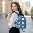 thumbnail image 6 of FORMRS Mini Backpack Purse for Women Quilted Travel Daypack Casual Shoulder Bag, Blue Polar Bear, 6 of 7