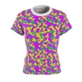 thumbnail image 2 of Digital Mardi Gras Camo T-shirt for Women - Camo Color Code 0103, 2 of 6