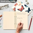 thumbnail image 4 of FORMRS 1-Subject Spiral Notebook 8" x 5" College Ruled 60 Refillable Sheet A5 Hard Cover, 2 Pack, Beige Butterflies, 4 of 7