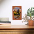 thumbnail image 2 of Sedona, Arizona, Cathedral Rock and Cairn, Contour Birch Wood Wall Sign (6x9 Rustic Home Decor, Ready to Hang Art), 2 of 5