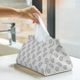 thumbnail image 5 of Goofa Turtle Pattern Triangle Square Tissue Box Cover, Modern PVC Leathe Facial Paper Holder,Decorative Holder/Organizer for Bathroom Vanity Countertop, 5 of 9