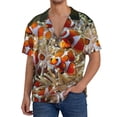 thumbnail image 7 of Lsque Cute Anemone Fish print Men's Cuban Collar Short Sleeve Shirt Summer Beachwear Casual Button Down Fashionable Vacation Leisure Shirt-XX-Large, 7 of 7