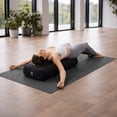 thumbnail image 7 of Node Fitness Yoga Meditation Cushion, 25" x 12" Rectangular Bolster with Organic Cotton Cover - Black, 7 of 7