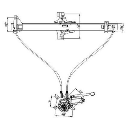 Wagon Front Regulator - NEW FRONT LEFT WINDOW REGULATOR FITS FORD 03-05 E-150 CLUB WAGON FO1350129 741-586 3552-1994L WL43106 741-586 9C2Z-1523201-A