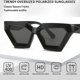 thumbnail image 3 of Gafas de sol personalizadas con forma de diamante, gafas de sol de moda con forma de ojo de gato y montura gruesa, hechas de PC y HD, 3 of 6