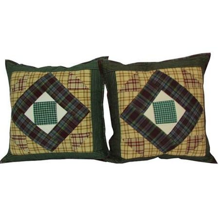 Patch Magic Square Diamond Cotton Throw Pillow (Set of 2)