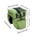 thumbnail image 4 of Greeniant Bolsa para asiento trasero de bicicleta, marco de viaje resistente a desgarros, bolsa para sillín, portaequipajes 3 en 1 de seguridad, Ciclismo Negro, 4 of 6