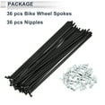 thumbnail image 4 of Unique Bargains 1Set Universal Bicycle Spokes 12G Bike Wheel Spokes Nipple Carbon Steel Black-173mm, 4 of 7