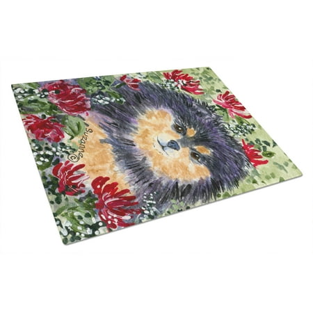 

Caroline s Treasures Pomeranian Glass Cutting Board Large