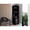 Black, variant on Black 71" Corner Bar Cabinet with 8 Cubbies 1 Glass Holder and Central Shelf for Home Bar Use