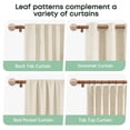 thumbnail image 6 of NewBuros Wood Curtain Rod for Windows 32 to 120 Inch, 1" Diameter Heavy-Duty Curtain Rods Set, with Decorative Embossed Wood Grain Leaf Finial, Sturdy Rust-Proof Adjustable Design, Coffee Brown, 6 of 8