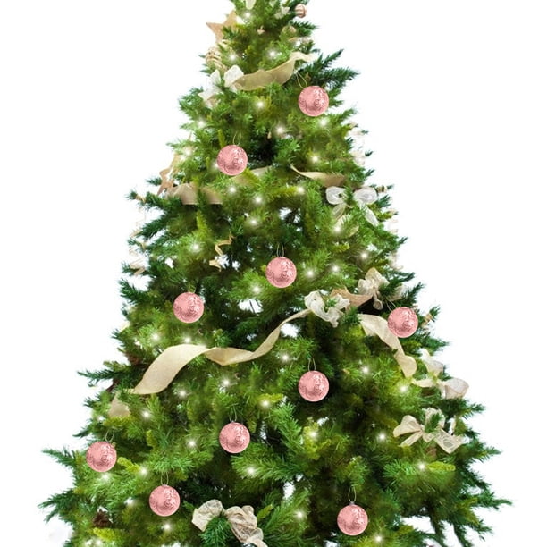 Fiudx Adornos Navideños, Bolas de Plástico Irresponsables, Decoración Ligera para El Árbol, Uso Familiar Seguro, Ambiente Festivo, Hogar, Comercio, Juego de 12 Piezas Incluido.