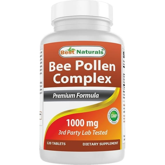 Best Naturals Bee Pollen Complex 1000 mg 120 Tablets, Superfood
