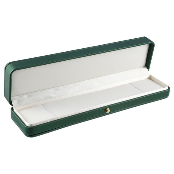 Unique Bargains 1Pc Long Necklace Box Jewelry Display Stand Long Necklace Organizer Case Plastic Box for Wedding Green