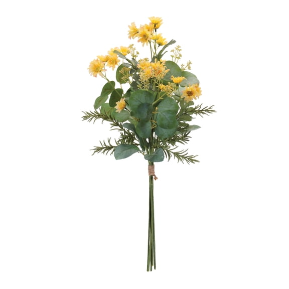 Melrose Mini Daisy and Eucalyptus Spray - 24.5" - Set of 2