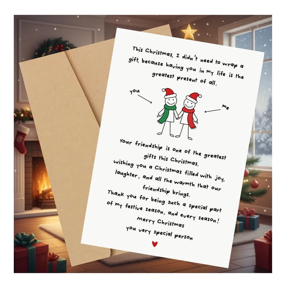 Tarjeta de Navidad LINHARA Special Friend de 13 x 18 cm con sobres