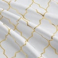thumbnail image 6 of Bohogeo Metallic Moroccan White Blackout Window Curtain Panels,Geometric Pattern Total Room Darkening Drape for Bedroom Living Room,Modern Grommet Window Treatment,52" Wx84 L(Pack of 2),White/Gold, 6 of 6