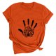 thumbnail image 4 of Blusa para adultos Camisa naranja Camiseta con cuello redondo para el día Camiseta de manga corta con estampado de verano para hombres y mujeres Pompotops hfajkhk137731, 4 of 6