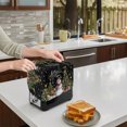 thumbnail image 6 of Toaster Cover 4 Slice, Black Christmas Dustproof Bakeware Oven Protector with Top Hook, Snowman Xmas Tree Snowflake Gifts Elk Waterproof Small Kitchen Appliance Toasters Dust Cover, 12"x11"x8", 6 of 7
