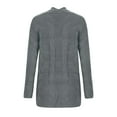 thumbnail image 2 of Fanxing Long Sleeve Open Front Cardigan Sweaters Ladies Winter Knitted Sweaters Outwear Slouchy Sweater Coats Gray,XXXL, 2 of 5