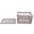 thumbnail image 3 of Contenedor De Almacenamiento Apilable, Contenedor De Almacenamiento De Plástico, 4 Ruedas, Puerta Doble, 35 L, Alta Capacidad, Ahorro De Espacio Para Oficina Para El Hogar, 3 of 7