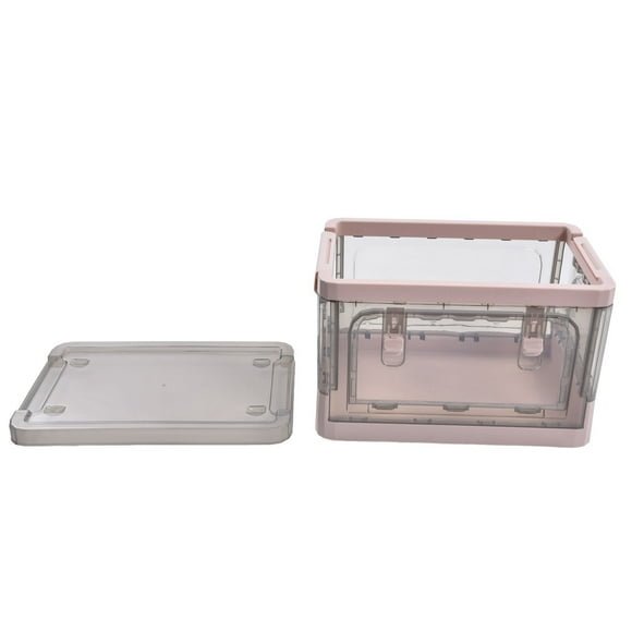 Collapsible Storage Bin, Stackable Storage Bin Foldable Stackable Pink 4 Wheel For Office For Home