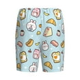 thumbnail image 2 of Lsque Rabbit Burger Coffee Mens Sleep Pajama Shorts,Short Pajama Pants, Cotton Ultra-Soft Knit-Small, 2 of 9