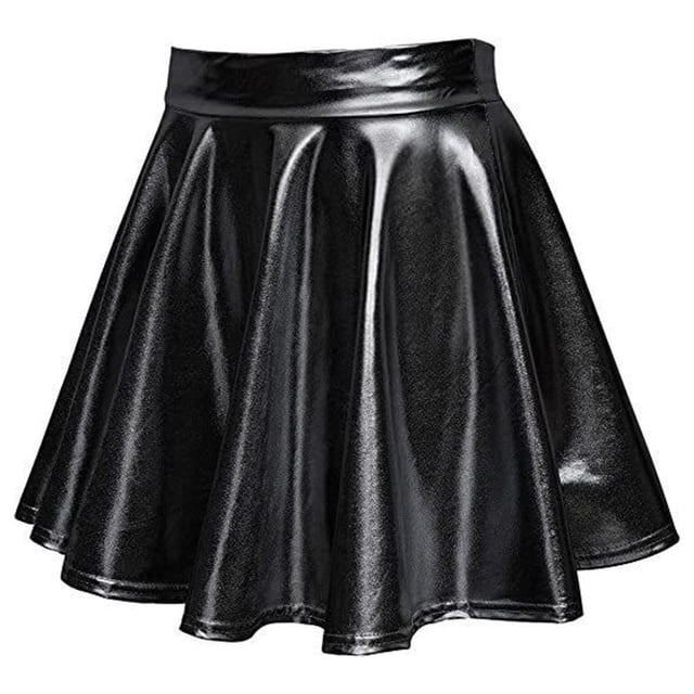 Falda Skater Plisada Acampanada, Cintura Alta, Minifalda Metálica De Moda Para Mujer Para Fiesta ANGGREK Otros