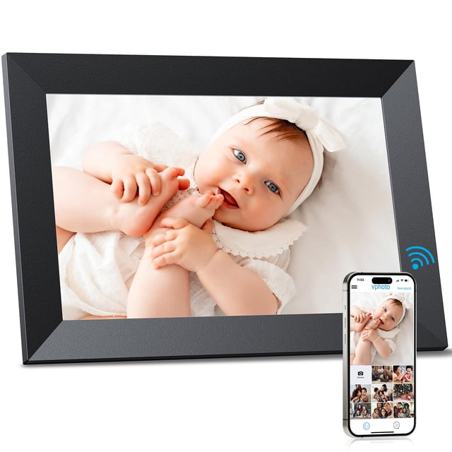 Digital Picture Frame Wi-Fi 10.1inch Smart Digital Photo Frame,Electronic Digital Picture Frames Load from Phone,1280x800 HD IPS Touch Screen-Share P