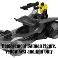 thumbnail image 3 of Replacement Parts for Imaginext Batmobile - DC Superfriends Batmobile Playset DHT64 ~ Replacement Batman Figure, Yellow Vest and Gun, 3 of 5