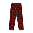 thumbnail image 5 of Xecao Red Skulls Men's Straight Lounge Pajama Pants: The Ultimate in Comfortable Sleepwear, 5 of 9