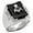 Jet, variant on Men High Polished Stainless Steel Ring with Semi-Precious in Capri Blue - Size 9