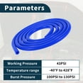 thumbnail image 4 of Manguera de vacío de silicona Unique Bargains 130PSI Presión máxima Línea de vacío automotriz Azul con conector de vacío 1 juego 5Ft 4/6/8/12mm ID 3mm grosor, 4 of 7