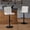 White(Black Base)-2pc, variant on AUNEKIV Bar Stools Set of 2, Thickened Seat Cushion Square Swivel Bar Stools with Back, Adjustable Counter Height Bar Chairs for Kitchen Island, Dining Room,Black with Silver Base