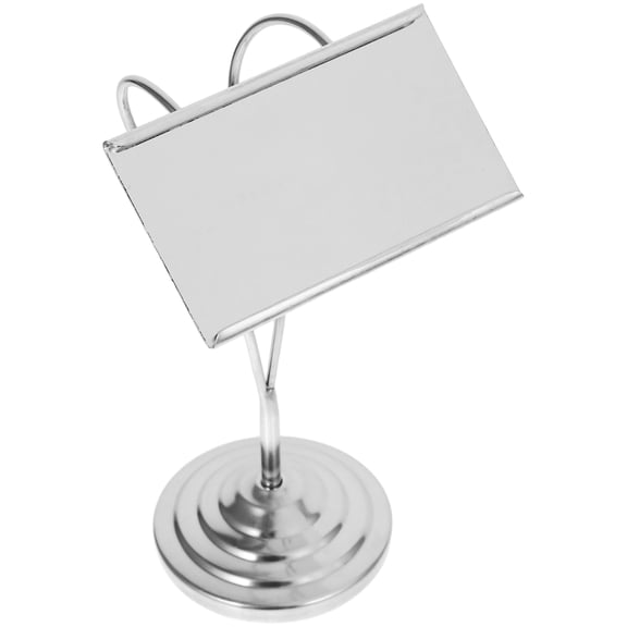 OUNONA Price Tag Stand Label Display Holder Stainless Steel Tag Holder Number Card Price Tag Menu Stand