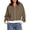 Blue, variant on Women's Color Block Cropped Zip Up Hoodie Oversized Long Sleeve Full Zip Hooded Sweatshirt Jacket with Kangaroo Pocket