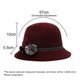 thumbnail image 2 of Bombín vintage para mujer, elegante sombrero de cubo para dama, 2 of 5