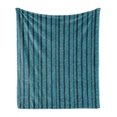 thumbnail image 1 of Nature Soft Flannel Fleece Throw Blanket, Abstract Forest of Bare Tree Trunks with Irregular Spots, Cozy Plush for Indoor and Outdoor Use, 70" x 90", Sea Blue Dark Blue Grey, by Ambesonne, 1 of 5