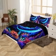 thumbnail image 2 of Luna Juego de Funda Nórdica Flores Acuarela Reina Juegos de cama,Bohemio Pluma, 2 of 7