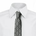 thumbnail image 2 of Abstract Necktie, Simple Circles and Chains, Dress Tie, 3.7", Taupe Grey and White, by Ambesonne, 2 of 3