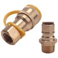 thumbnail image 2 of 1/2 Inch Solid Brass Gas Propane Quick Connect Disconnect Fitting Connector Adapter, 2 of 5
