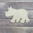 thumbnail image 2 of 3" Rhinoceros, Unfinished Wood Art Shape by Wooden Craft Cutouts, 1-8 Thickness, 2 of 2