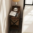 thumbnail image 7 of ZEXVIDA Narrow Side Table, End Table,Sofa Side Table, End Table Nightstand for Bedroom, Living Room, Small Spaces with 2 USB and 2 Power Outlets(with Outlets, Rustic Brown), 7 of 7