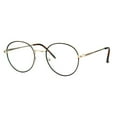 thumbnail image 2 of Clear Lens Glasses Vintage Fashion Round Oval Metal Frame UV400 Gold Black, 2 of 4