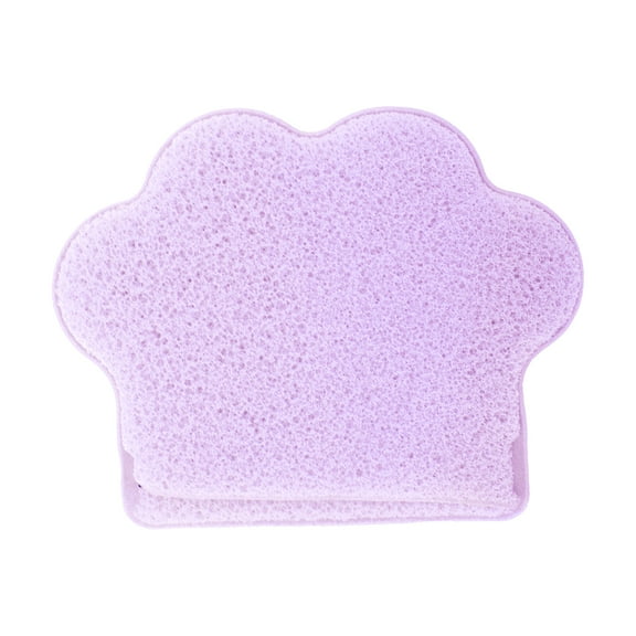 Unique Bargains 1 Pc Reusable Sponge Face Scrubber Cat Claws for Removing Makeup 5.31"x4.33" Purple