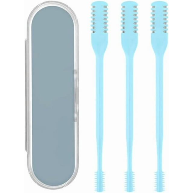 2025 Nasal Hair Cutter with Ear Pick, 360° Rotating Trimmer (Blue-3pcs)
